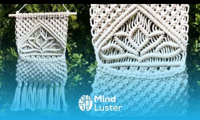 DIY Macrame Pocket Wall Hanging with Lotus Flower