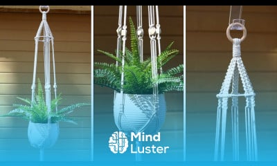 DIY Easy Macramé Plant Hanger with Ring and Beads