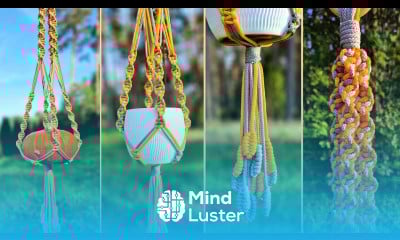 Pumpkin Inspired Macrame Plant Hanger Pattern with Spiral knot Leaf knot Square knot