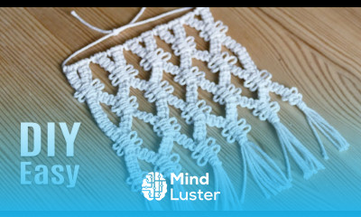 Square Knot Mesh Pattern with Loops or Butterflies 