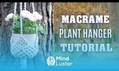 DIY Macrame Plant Hanger NEW Connected Squares Pattern