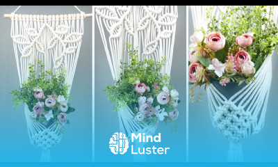 DIY Macrame Plant Hanger with Leaves Flower Pot ideas