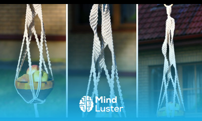 DIY Macrame Plant Hanger  DNA Helix Pattern  Spiral Plant Hanger