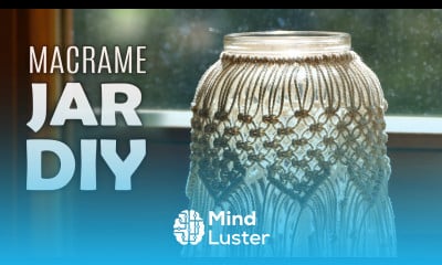 DIY Macramé Jar Cover Boho Candle Holder Tutorial