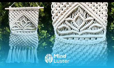 DIY Macrame Pocket Wall Hanging with Lotus Flower