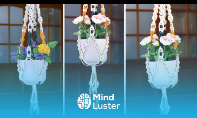 DIY 3 Color Macrame Plant Hanger