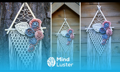 DIY Macrame Triangle  Wall Hanging Tutorial 