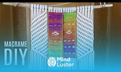 Modern Macramé Tapestry Wall Hanging Tutorial Home Decor Idea