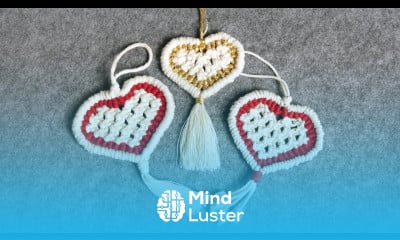 TWO COLOR MACRAME  HEART PATTERN TUTORIAL