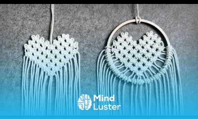 EASY DIY MACRAME HEART USING SQUARE KNOTS  EASY CRAFTS