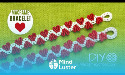 DIY Easy Valentine s Day Heart Bracelet Tutorial  Macrame School