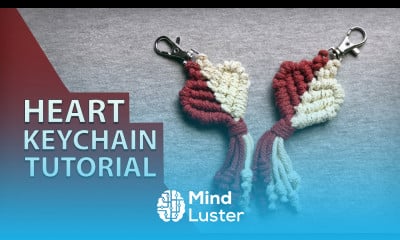 DIY Macrame Heart Keychain Step by Step Instructions
