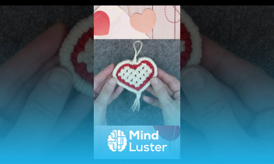 2 Color Heart DIY Macrame Keychain macrame