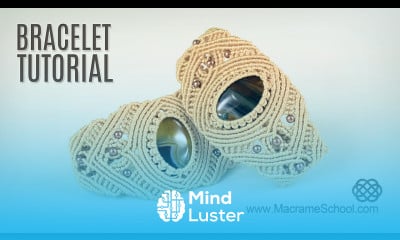 Macrame Bracelet with Stone Tutorial in Vintage Style