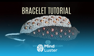 Braided Square Bracelet with Beads Macramé Tutorial