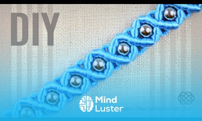 DIY Easy Macramé Eternal Wave Bracelet with Beads Tutorial