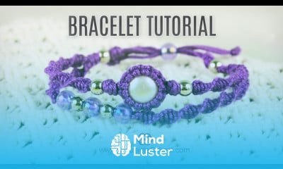 How to Make Macramé Double Bracelet with Wrapped Stone