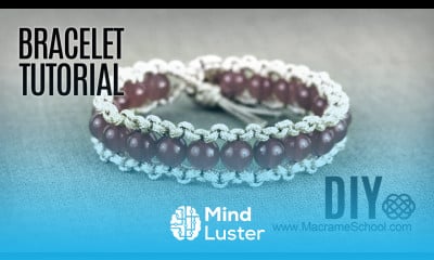 DIY Easy Macramé Boho Bracelet with Beads and Button Clasp