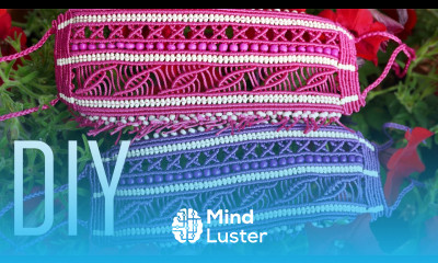 Macramé X Leaf Bracelet Tutorial by Macrame School DIY