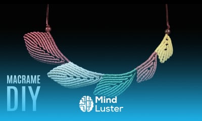 DIY Easy Macramé Leaves Necklace Tutorial Macrame School