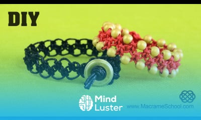 DIY Easy ZigZag Square Knot Loops Bracelet Macrame School