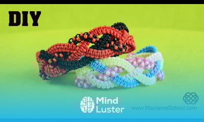 Braided Square Knot Bracelet Tutorial DIY