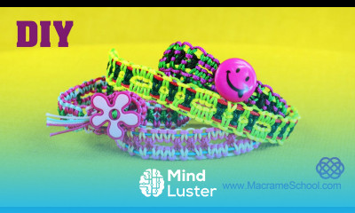 DIY Easy Square Knot Friendship Bracelets with Button Clasp