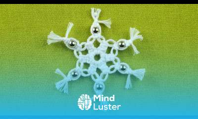 Macrame Snowflake with Beads Easy Tutorial