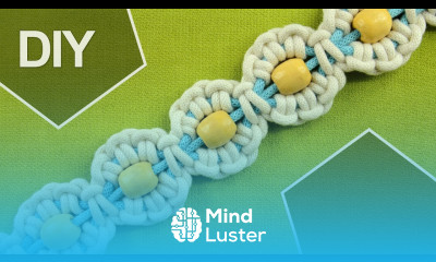 Macrame Flower motif with Pearl in center Tutorial 1