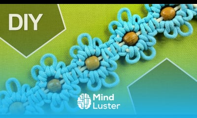 Macrame Flower motif with Beads in center Tutorial 2