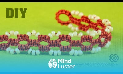 DIY Easy Square Knot Bracelet with Beads and Button clasp