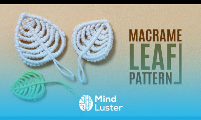 MACRAME LEAF Pattern for Brooch Keychain Element for Wall Hanging or Flower Arrangements