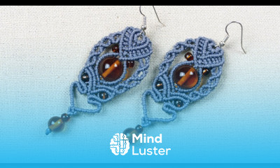 Beautiful Macramé Earrings with Amber Beads Tutorial