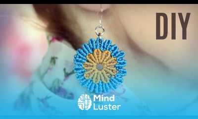 Round Macramé Flower Earrings Tutorial by Macrame School