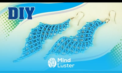 The Blue Lagoon Macramé Earrings Tutorial