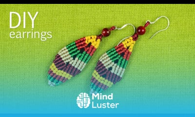 Multicolored Macramé Leaf Earrings Tutorial