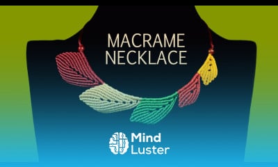 Multicolored Macramé Leaf Necklace Tutorial