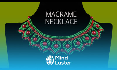 DIY Macrame Necklace with Diamonds and Beads