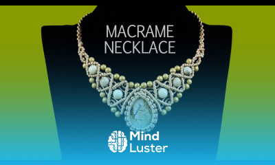 Macrame Necklace with Stone and Beads Tutorial