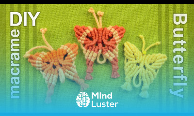 DIY Macrame Butterfly Papillon Farfalla Mariposa Borboleta Schmetterling Бабочка