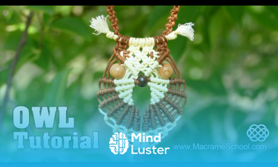 Multicolored Macramé Owl Necklace Tutorial