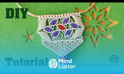 Macramé Necklace with Flower Petals Tutorial