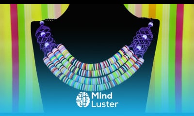 Beaded Candy Stripe Necklace idea Macrame School