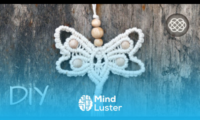 DIY MACRAME BUTTERFLY KEYCHAIN PENDANT TUTORIAL