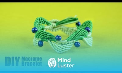 DIY Macrame Leaf Bracelet with Berries