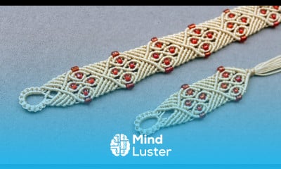 BEADED MACRAME DIAMOND FLOWER BRACELET DIY MACRAME JEWELRY