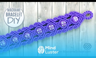 Purple Rain Micro Macrame Bracelet with Beads Tutorial