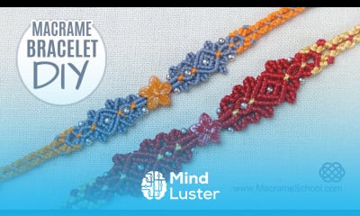 Flower Bead Bracelet Tutorial by Macrame School 