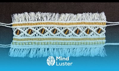 Zig Zag Diamond Fringe Cuff Bracelet DIY Macrame School