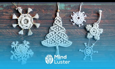 DIY Christmas Tree Macrame Ornament Tutorial